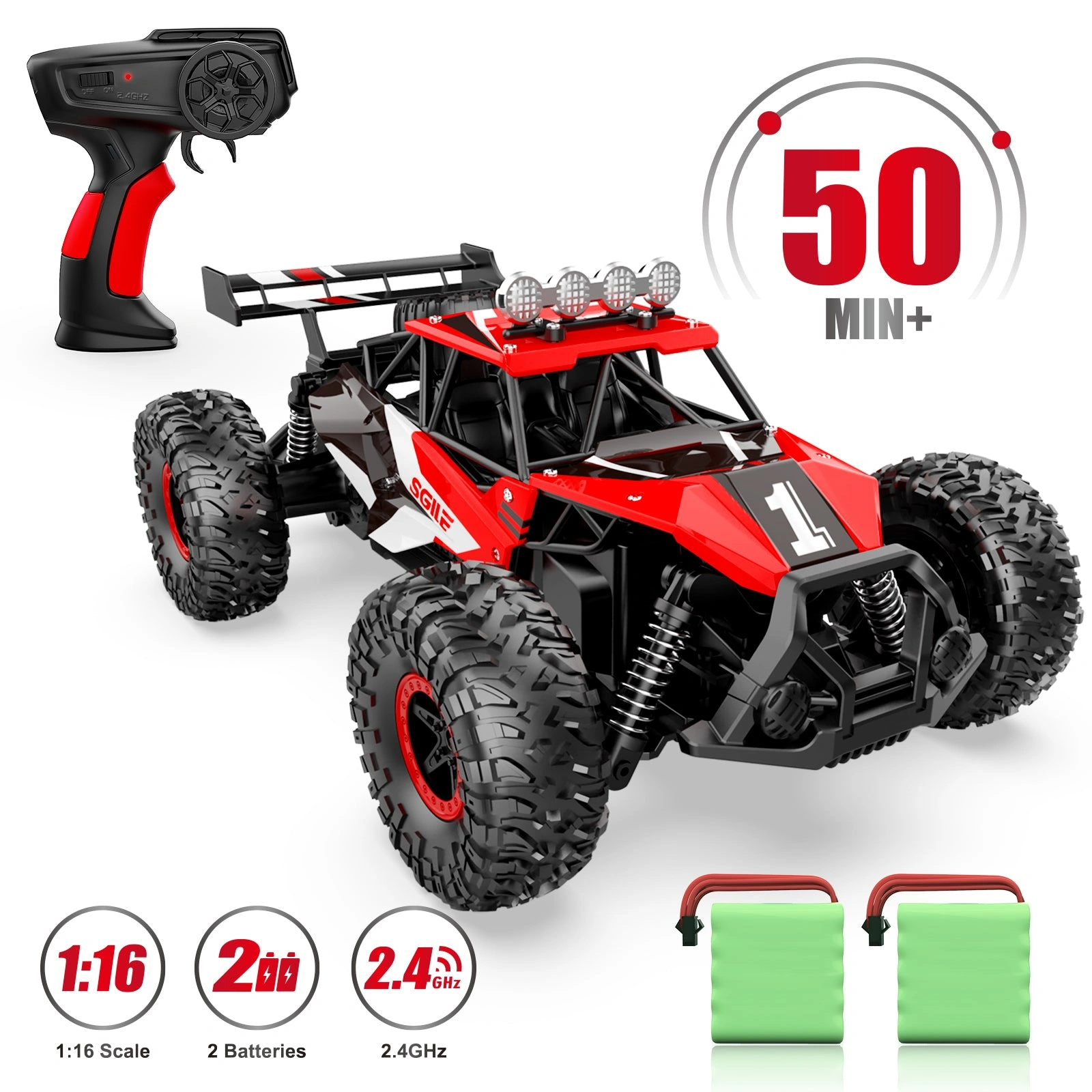 SGILE 1/16 Scale RC Car: Unleash the Speed & Thrill!